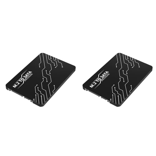 GREOHNMPAW 2X M.2-Adapter auf 2,5-SATA-Gehäuse, B & M Key SATA-Basierter NGFF SSD-Konverter auf SATA 3.0-Karte, Unterstützt 2230 2242 2260 2280 von GREOHNMPAW