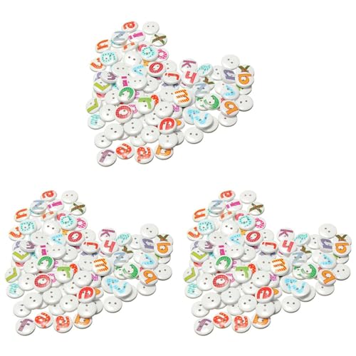 GREOHNMPAW 300 Stueck Gemischt Bemalte Buchstaben Alphabet Aus Naehen Taste Scrapbooking von GREOHNMPAW