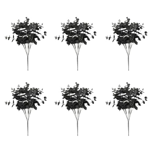 GREOHNMPAW 6X 20 KöPfe KüNstliche Schwarze Eukalyptus GefäLschte Blumen Pflanze Hochzeits Feier Dekoration von GREOHNMPAW