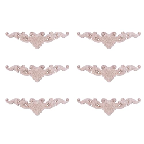 GREOHNMPAW 6X Wood Geschnitzte Ecke Onlay Applique Frame Decor Möbel Unlackiert Typ: 20 X 5cm von GREOHNMPAW