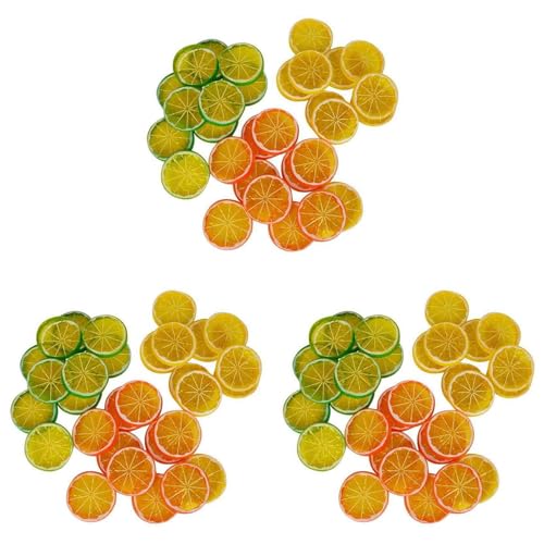 GREOHNMPAW 90X KüNstliche Zitronenscheiben, KüNstliche Früchte, Mini-Zitronenscheiben, KüNstliches Plastikfruchtmodell, Hochzeitsdekoration GREOHNMPAW 90X KüNstliche Zitronenscheiben, KüNstliche Früchte, Mini-Zitronenscheiben, KüNstliches Plastikfruchtmodell, Hochzeitsdekoration von GREOHNMPAW