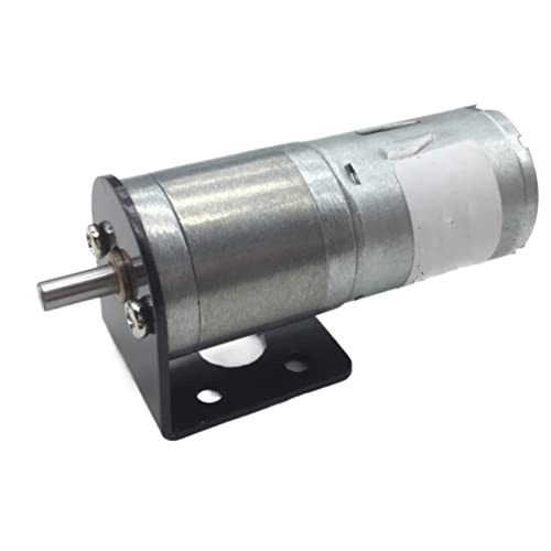 variable Untersetzung Zahnradgetriebe DC-Motor 25GA370 6V hohes Drehmoment 6-Volt-Gang-Reduktionskasten Permanentmagnet DC-Motor mit Halterung elektrischer Getriebemotor (Color : 6V+Bracket, Size : von GRESIK