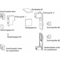 Gu hs Zubehör-Beutel Führungsschiene P1786 Laufschiene Höhe 5 mm grau von GRETSCH-UNITAS