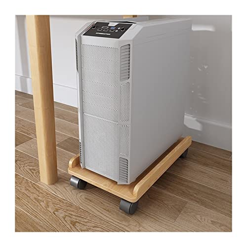 CPU Ständer Mobiler PC-Tower-Ständer unter dem Schreibtisch, Holz-CPU-Ständer-Halterungswagen, rollender PC-Gehäuse-Bodenständer mit 4 Lenkrollen, passend for die meisten PC-Gehäuse PC Ständer ( Color von GRFIT