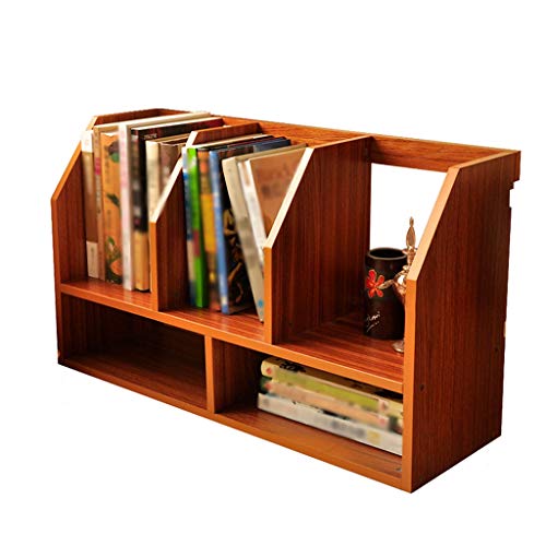GRFIT Bücherregal Desktop Kleines Bücherregal Einfache doppelschichtige Mini-Aufbewahrungs-Bücherregal-Studien-Büro-Aufbewahrungsbox Aufbewahrungsregal von GRFIT