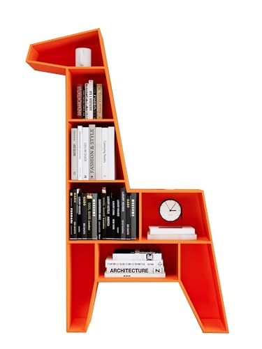 GRFIT Bücherregale Eisen-Bücherregal in Tierform, Aufbewahrungsregal for Bilderbücher, Dekoration, Bücherregal Platz Sparen (Size : Orange) von GRFIT