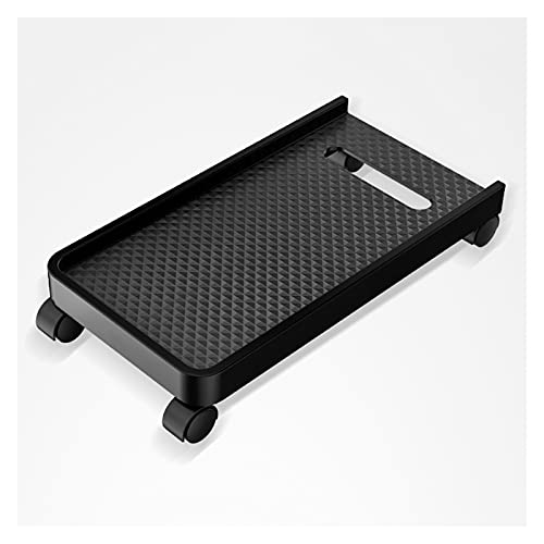 GRFIT CPU Ständer Multifunktions-CPU-Halterung, Mobile PC-Mainframe-Halterung mit Rädern CPU-Halterungswagen, Sicherungsrollen PC-Roll-Rack (schwarz) PC Ständer von GRFIT