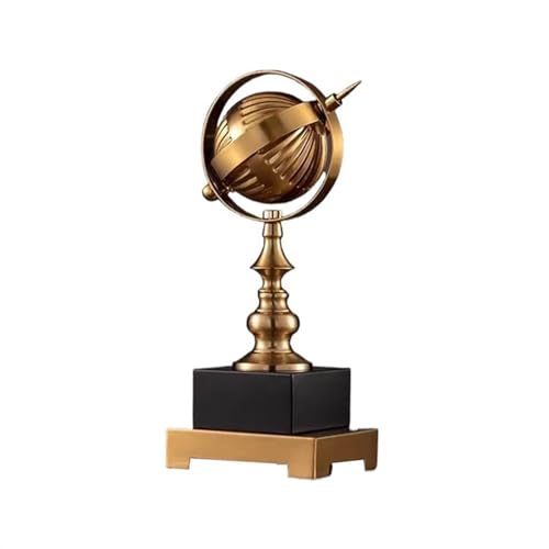 GRFIT Desktop-Ornamente Luxuriöse Metallkugel-Ornament-Dekoration, Eingangsbereich, Arbeitszimmer, Moderne kreative Büro-Kunsthandwerk, Wohnzimmer-Einrichtung Skulptur (Size : L) von GRFIT