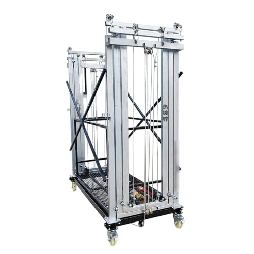 Mobile Gerüstplattform Schwerlast Stahl Elektrisches Hebegerüst Faltbare Hebebühne Gerüst Turm Konstruktion Lift Loader Aufzug mit Lenkrollen Elektrisches Gerüst Hebeplatte von GRFIT