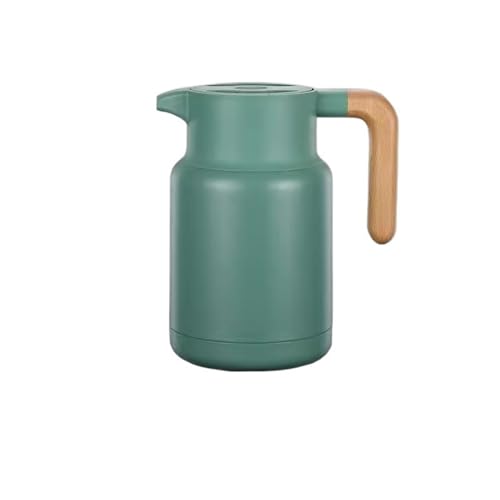 Thermokanne Isolierter Wasserkocher for den Hausgebrauch, große Kapazität, isolierter Wasserkocher, Edelstahl-Warmwasserkessel, Wärmflasche, Schlafsaal-Wärmflasche Thermoskanne (Color : Green) von GRFIT