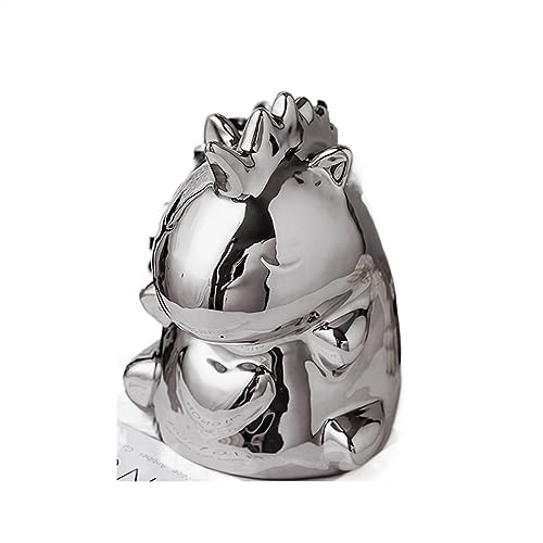 Tücherbox Kreative Cartoon-Einhorn-Saugnapfbox, Keramik-Haushalts-Taschentuchbox Kosmetiktücherbox (Color : Silver) von GRFIT