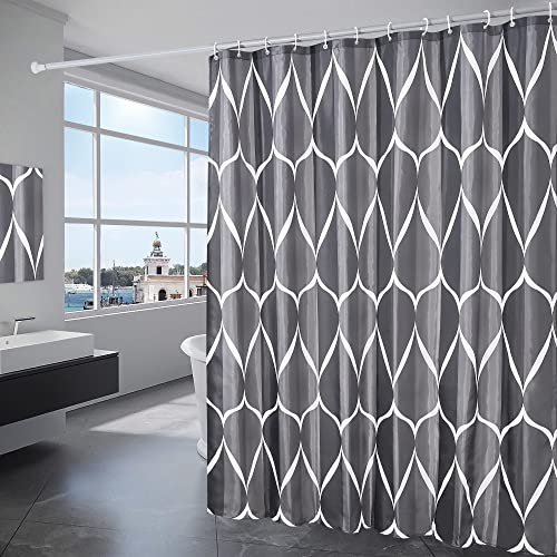 GRICOL Duschvorhang Wasserdicht 180 x 200 cm Badvorhang aus Polyester Stoff Waschbar Bad Vorhang mit 12 Ringe für Dusche und Badewanne Schwarz GRICOL Duschvorhang Wasserdicht 180 x 200 cm Badvorhang aus Polyester Stoff Waschbar Bad Vorhang mit 12 Ringe für Dusche und Badewanne Schwarz von GRICOL