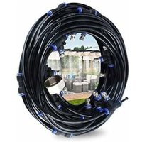 10-m-Terrassen-Sprühsystem mit 9 Sprühdüsen + 1 Ersatzdüse + 1 Adapter (Messing, 3/4"), geeignet für Terrasse, Garten, Gewächshaus und Trampolin. von GRID COOL
