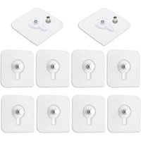 10er-Set Bildaufhänger ohne Bohren, transparente Laschen-Klebehaken für Wandbilderrahmen, Spiegel und Poster—— 10er-Set Bildaufhänger ohne Bohren, transparente Laschen-Klebehaken für Wandbilderrahmen, Spiegel und Poster—— von GRID COOL