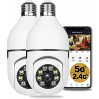 2 STÜCKE 360-Grad-Überwachungskameras Wireless Outdoor, WiFi-Glühbirnenkamera, 1080p Wireless-Kameras für die Sicherheit zu Hause 2 STÜCKE 360-Grad-Überwachungskameras Wireless Outdoor, WiFi-Glühbirnenkamera, 1080p Wireless-Kameras für die Sicherheit zu Hause von GRID COOL