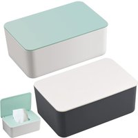 2 Stück Feuchttücherbox, Babytuchboxen mit Deckel für das Home Office – Grün und Grau 2 Stück Feuchttücherbox, Babytuchboxen mit Deckel für das Home Office – Grün und Grau von GRID COOL