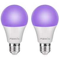 2 Stück UV-Violettbirne 385-400 nm 9 W Aluminium, kunststoffbeschichtet, klare Abdeckung, Hotelparty, Spukhaus, fluoreszierende Atmosphäre, Dekoration von GRID COOL