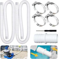2er-Pack Poolschläuche, 32-mm-Poolschlauch, mit 4 Metallklemmen, einem Schraubendreher und einem Verbindungsstück, Poolpumpenschlauch geeignet für 2er-Pack Poolschläuche, 32-mm-Poolschlauch, mit 4 Metallklemmen, einem Schraubendreher und einem Verbindungsstück, Poolpumpenschlauch geeignet für von GRID COOL