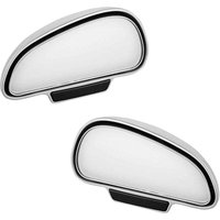 2er-Pack Toter-Winkel-Spiegel, Auto-Weitwinkelspiegel, 360-Grad-Auto-Zusatzspiegel für Auto, LKW, SUV, Wohnmobil (Silber) von GRID COOL