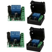 2er-Pack universelle 12V 1-Kanal 433MHz Funkfernsteuerungsrelais, Sender/Empfänger, DIY-Taste 2er-Pack universelle 12V 1-Kanal 433MHz Funkfernsteuerungsrelais, Sender/Empfänger, DIY-Taste von GRID COOL