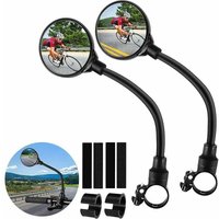 2er Set Fahrradspiegel für Lenker, Retro Bike Lenkerspiegel 360° verstellbar, Elektro Scooter Spiegel, Spiegelblende für Mountainbike, Rennrad, von GRID COOL
