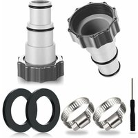 2er-Set Poolschlauchadapter, Pooladapter, Adapter für Intex-Pools, Poolschlauchadapter, Pumpenschlauchadapter, 32- und 38-mm-Poolschlauchanschluss von GRID COOL