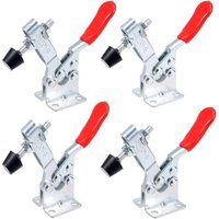 4 Stück Toggle Clamp, 201-B Toggle Clamp Horizontale Metall Toggle Clamp Clamp Release Bar, Haltekapazität ca. 90 kg, rutschfest 4 Stück Toggle Clamp, 201-B Toggle Clamp Horizontale Metall Toggle Clamp Clamp Release Bar, Haltekapazität ca. 90 kg, rutschfest von GRID COOL