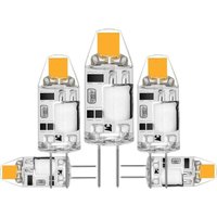 5er Pack 2W G4 LED Leuchtmittel, ersetzt 20W Halogenbirnen, Warmweiß 3000K, 200lm, 12V AC/DC G4, flimmerfrei, dimmbar [Energieklasse F] von GRID COOL