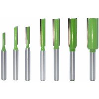 7er-Pack 6-mm-Schaft-Fräser, gerader Fräser, Einzel-/Doppelnut-Fräser, Holz-Fräser, gerader Schnitt, bündiger Schnitt, Muster-Fräser für die 7er-Pack 6-mm-Schaft-Fräser, gerader Fräser, Einzel-/Doppelnut-Fräser, Holz-Fräser, gerader Schnitt, bündiger Schnitt, Muster-Fräser für die von GRID COOL