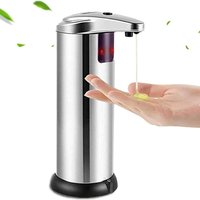 Automatischer Seifenspender, Küchenseifenspender aus Edelstahl, 280 ml, berührungsloser automatischer Flüssigseifenspender mit wasserdichter Basis, Automatischer Seifenspender, Küchenseifenspender aus Edelstahl, 280 ml, berührungsloser automatischer Flüssigseifenspender mit wasserdichter Basis, von GRID COOL