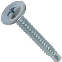 C44742 – 100er-Packung – Selbstbohrende Blechschrauben – mit breitem, gewölbtem Kopf – Ø 4,2 x 32 mm – verzinkter Stahl – mit Kreuzschlitzantrieb – von GRID COOL