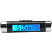 Digitales Clip-on-Auto-Uhr-Thermometer Temperaturmessgerät Kfz-Anzeige Mini-Uhr-Monitor mit LCD-Display-Hintergrundbeleuchtung für Pkw (blaue Digitales Clip-on-Auto-Uhr-Thermometer Temperaturmessgerät Kfz-Anzeige Mini-Uhr-Monitor mit LCD-Display-Hintergrundbeleuchtung für Pkw (blaue von GRID COOL