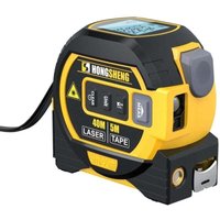 Digitales Laser-Maßband – Elektronisches Messgerät mit 40-m-Laser und 5-m-Maßband – Elektronisches digitales Maßband mit pythagoreischem Modus für von GRID COOL