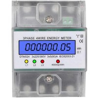 Dreiphasen-4-Leiter-Energiezähler 220/380 V 5-80 A Energieverbrauchszähler kWh DIN-Schienenmontage Digitaler elektrischer Energiezähler mit Dreiphasen-4-Leiter-Energiezähler 220/380 V 5-80 A Energieverbrauchszähler kWh DIN-Schienenmontage Digitaler elektrischer Energiezähler mit von GRID COOL