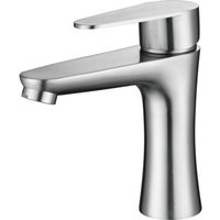 Edelstahl-Drahtzieh-Warm- und Kaltwasserhahn Einloch-Badarmatur Edelstahl-Drahtzieh-Warm- und Kaltwasserhahn Einloch-Badarmatur von GRID COOL