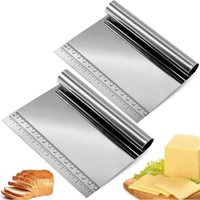 Edelstahl Teigschaber Set Küche Teigschaber Set Gemüseschaufel Kuchen und Pizzaschneider Teigschneider Schaber Löffel für Pasta Backen Gebäck (2 Edelstahl Teigschaber Set Küche Teigschaber Set Gemüseschaufel Kuchen und Pizzaschneider Teigschneider Schaber Löffel für Pasta Backen Gebäck (2 von GRID COOL