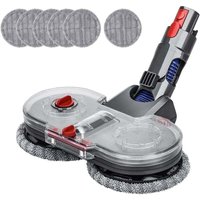 Elektrischer Wischkopf für Dyson Akku-Staubsauger V7 V8 V10 V11 mit abnehmbarem Wassertank, 6 waschbare Wischpads (Grau) von GRID COOL