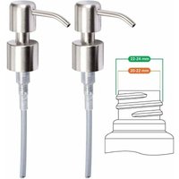 Ersatzpumpe für Flüssigseifenspender - Edelstahl, Edelstahl gebürstet, 2 Stück - 24 mm Ersatzpumpe für Flüssigseifenspender - Edelstahl, Edelstahl gebürstet, 2 Stück - 24 mm von GRID COOL