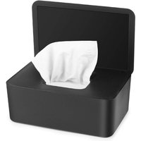 Feuchttuchbox, schwarze Wischtuchbox, Feuchttuchspender, staubdichte Feuchttuch-Aufbewahrungsbox mit Deckel für das Home Office von GRID COOL