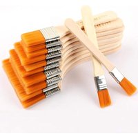 Flache Pinsel mit Holzgriff Große flache Acrylpinsel Professionelle flache Acrylpinsel Nylon-Malpinsel zum Malen und Reinigen von Wandmalereien (12 Flache Pinsel mit Holzgriff Große flache Acrylpinsel Professionelle flache Acrylpinsel Nylon-Malpinsel zum Malen und Reinigen von Wandmalereien (12 von GRID COOL