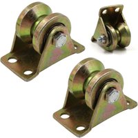 Heberolle Umlenkrolle, V-Umlenkrolle, 3 Stück, starke Belastbarkeit, dicker Stahl, geräuscharm, rostfreie Farbbeschichtung, für Seile von GRID COOL