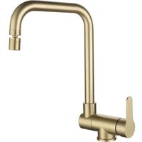 Klappbare Küchenarmatur, Klappbarer Küchenhahn aus gebürstetem Edelstahl in Goldoptik, Moderner Klapphahn Klappbare Küchenarmatur, Klappbarer Küchenhahn aus gebürstetem Edelstahl in Goldoptik, Moderner Klapphahn von GRID COOL