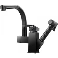 Küchenarmatur mit versenkbarer, arretierbarer Brause – 360° schwenkbar – Einhebelmischer und versenkbarer Brause – schwarz Küchenarmatur mit versenkbarer, arretierbarer Brause – 360° schwenkbar – Einhebelmischer und versenkbarer Brause – schwarz von GRID COOL
