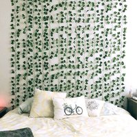 Künstlicher Efeu, [12 Stück] Künstliche Pflanzenblätter, Hof, Haus, Terrasse, Hochzeitsfeier-Dekoration von GRID COOL