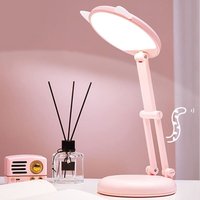 LED-Schreibtischlampe für Kinder, rosa Katzenohr-Nachttischlampe für Mädchen, verstellbar von GRID COOL