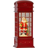 LED-Telefonzelle, Weihnachtsmann, Weihnachtsbeleuchtung, Vintage-Schneekugel, Schneeblüte, Weihnachtsfensterdekoration mit Timer, roter Kunststoff LED-Telefonzelle, Weihnachtsmann, Weihnachtsbeleuchtung, Vintage-Schneekugel, Schneeblüte, Weihnachtsfensterdekoration mit Timer, roter Kunststoff von GRID COOL
