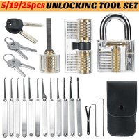 Lock Picking Set Praktisches Schlosser-Entriegelungs-Werkzeug-Set Lock Pick Key Extractor Padlock Lockpick Tool Kits mit Tragetasche für Kinder Lock Picking Set Praktisches Schlosser-Entriegelungs-Werkzeug-Set Lock Pick Key Extractor Padlock Lockpick Tool Kits mit Tragetasche für Kinder von GRID COOL