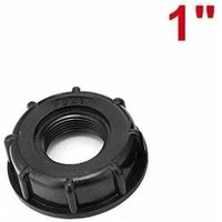 PVC Fitting S60x6 Gewinde 60 mm 1" Buchse, Kunststoff IBC Wasserbehälterdeckel Adapter für Cube IBC 1000 Liter (1'') von GRID COOL