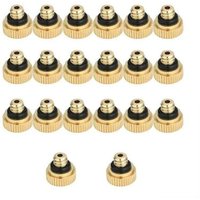 Packung mit 20 Messing-Sprühdüsen (0,4 mm), wassersparende Sprühdüsen für Außenkühlsysteme und Gewächshäuser von GRID COOL