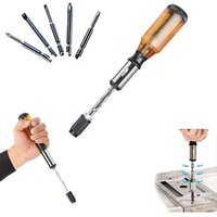 Ratschenschraubendreher mit Druck- und Zugfunktion. Spiralverstellbarer Ratschenschraubendreher mit 5 austauschbaren Aufsätzen. Ratschenschraubendreher mit Druck- und Zugfunktion. Spiralverstellbarer Ratschenschraubendreher mit 5 austauschbaren Aufsätzen. von GRID COOL